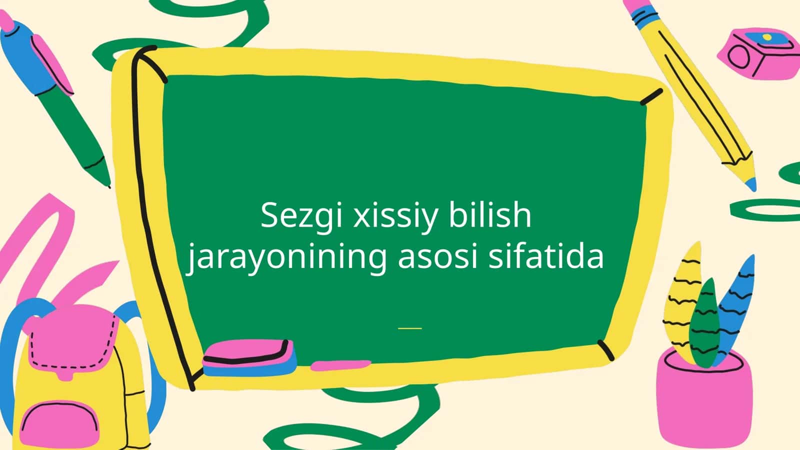 Sezgi xissiy bilish jarayonining asosi sifatida 1