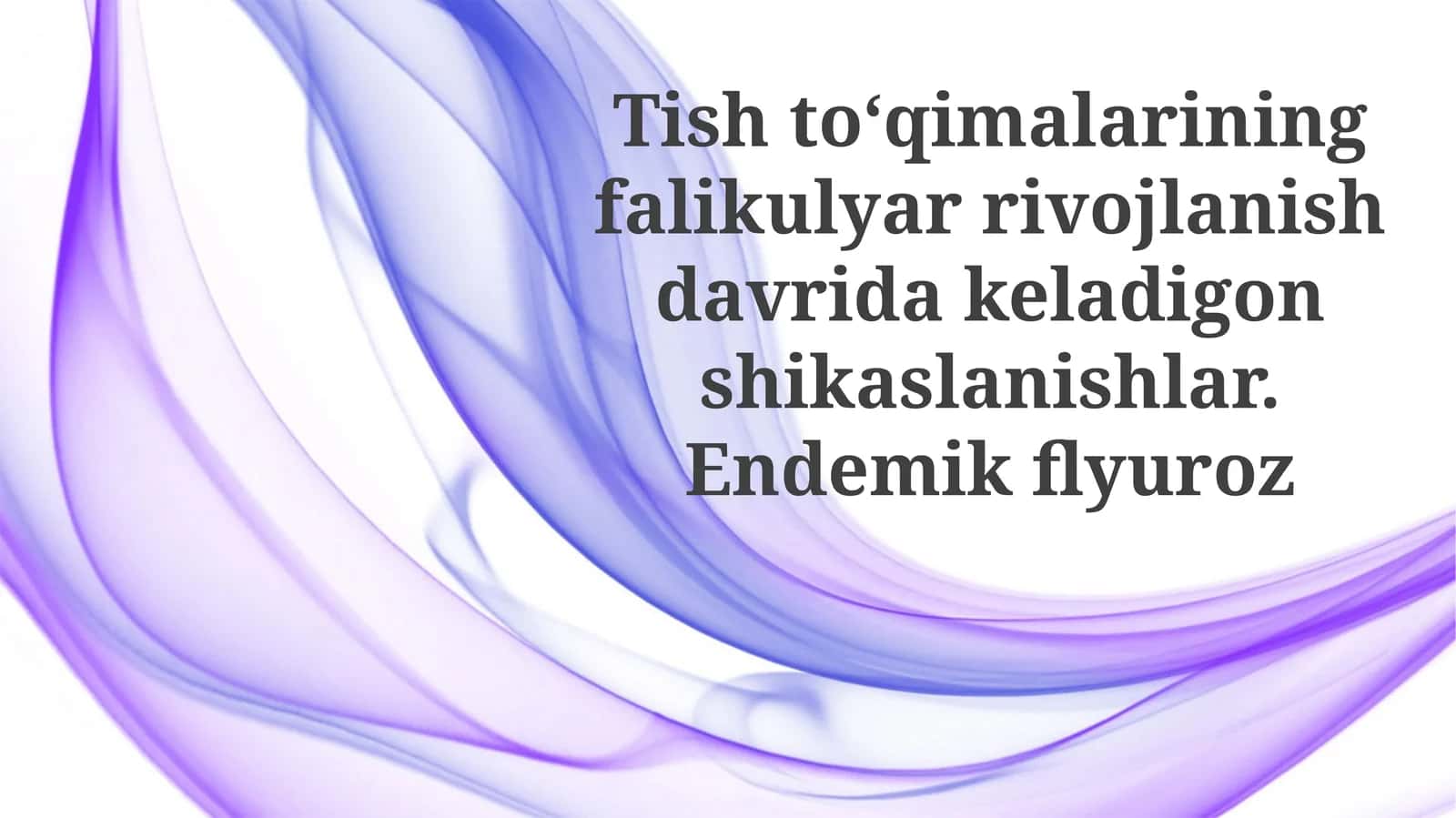 Endemik flyuorozning asoratlari 1