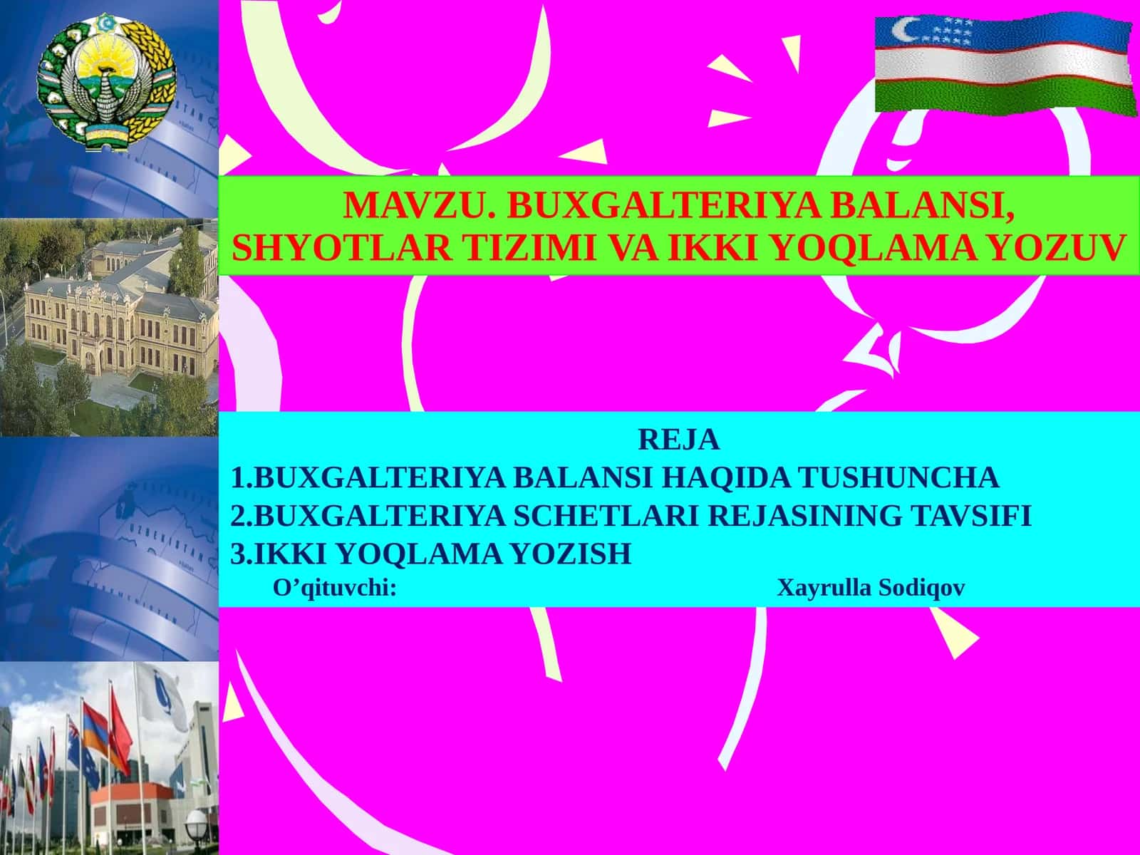 Счетлар режаси 1