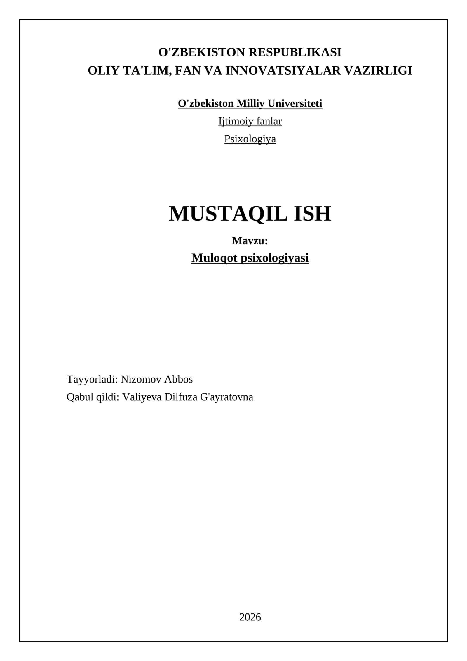 Muloqot psixologiyasi 1