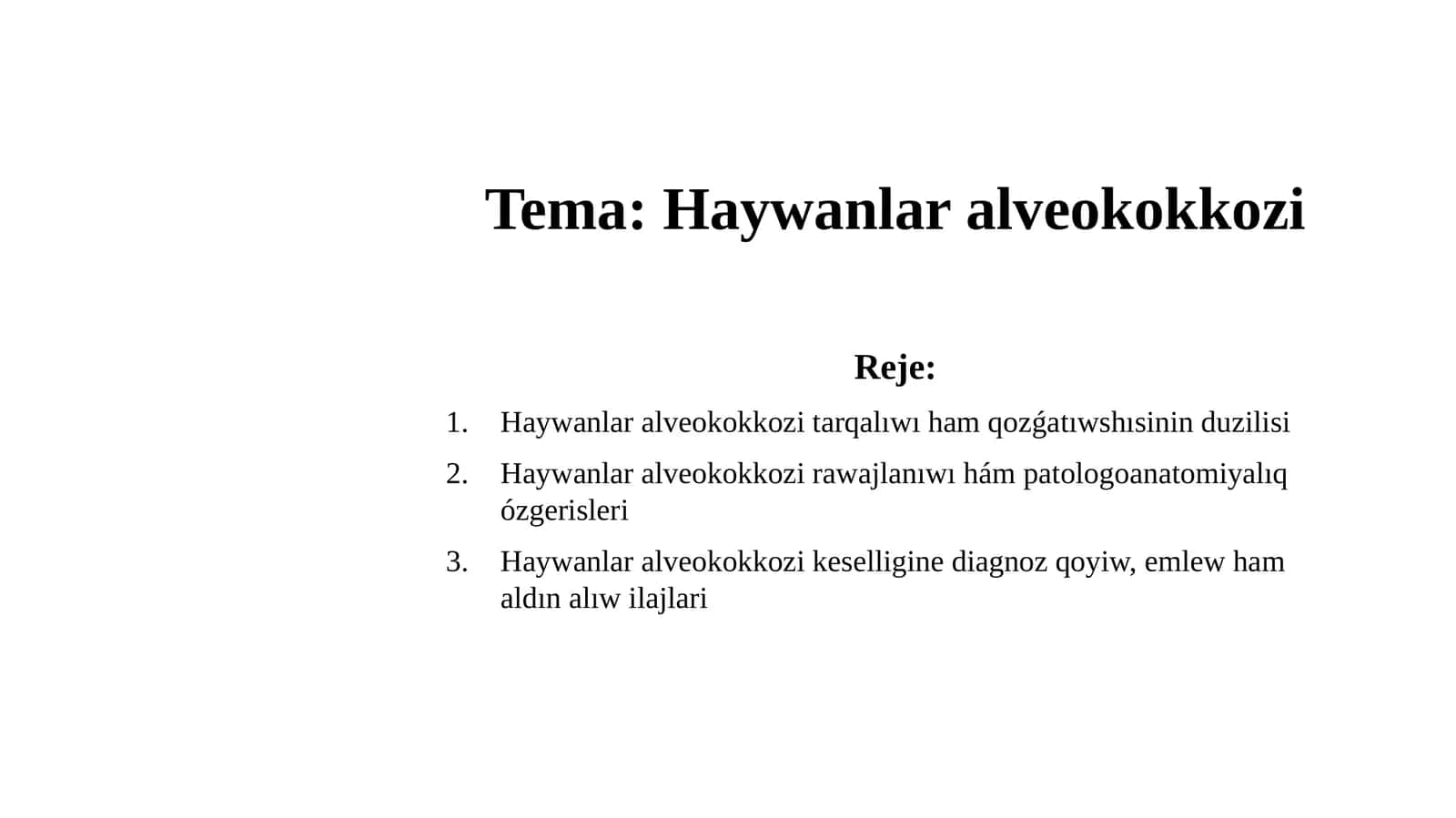 Haywanlarda alveokokkoz 1