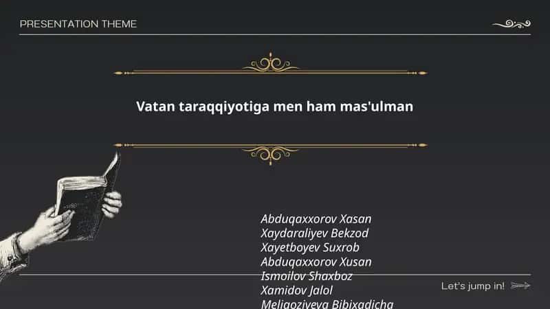 Vatan taraqqiyotiga men ham mas'ulman 1