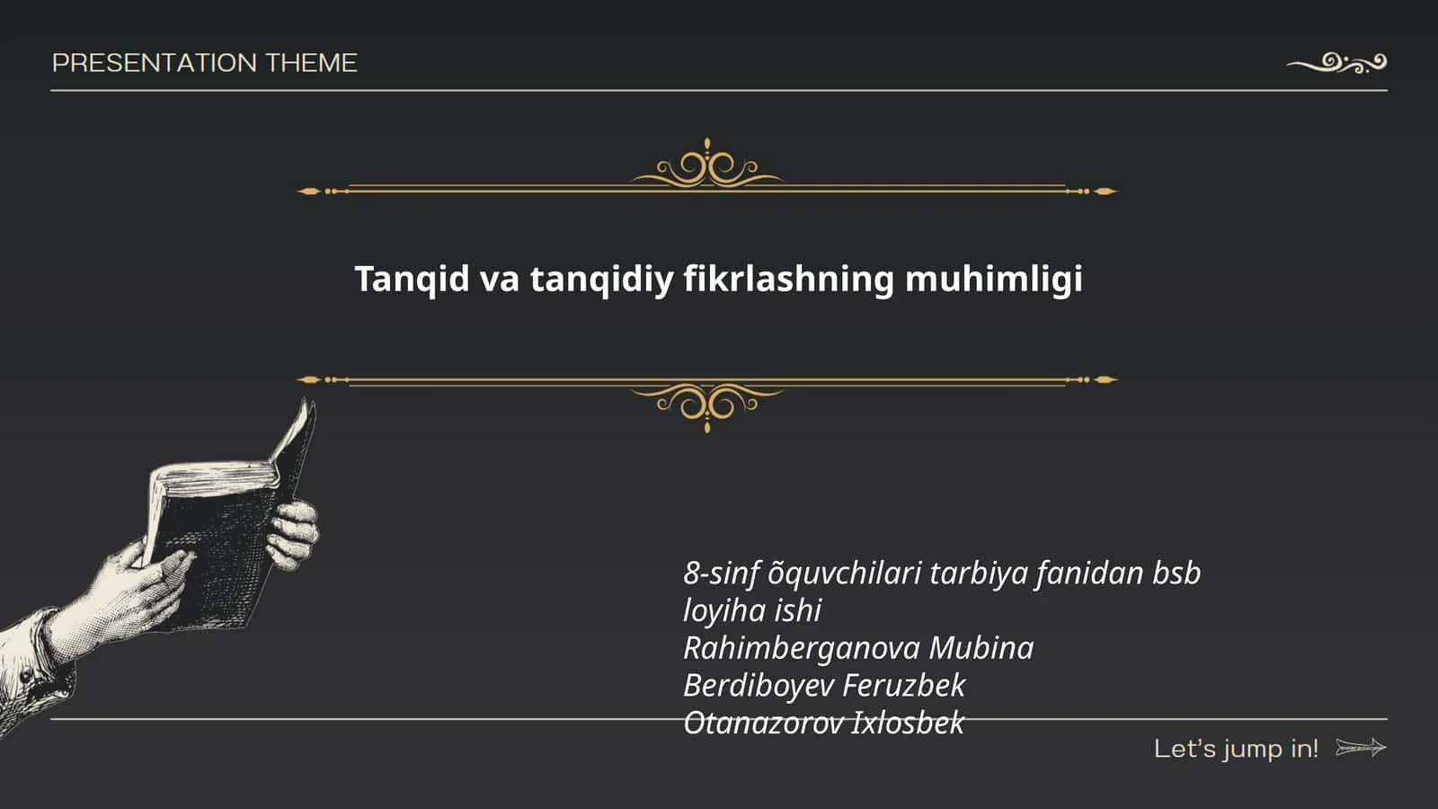 Tanqid va tanqidiy fikrlashning muhimligi 1