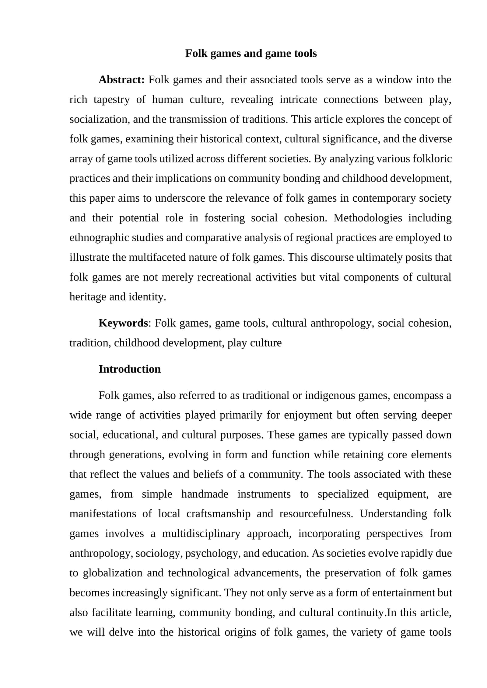 Folk games and game tools 1