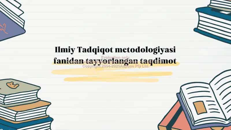 Ilmiy tadqiqot metodologiyasi 1