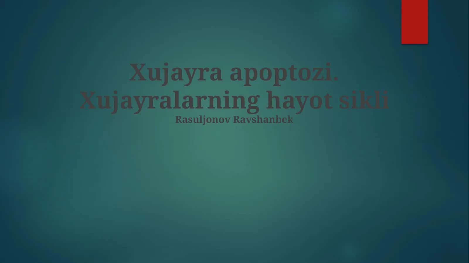 Hujayra apoptozi 1
