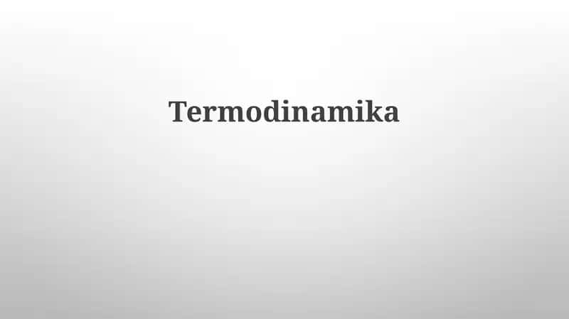 Termodinamika 1