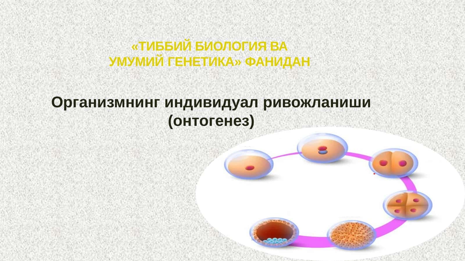 ТИББИЙ БИОЛОГИЯ ВА УМУМИЙГЕНЕТИКА 1