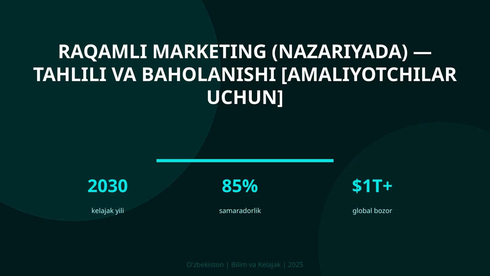 Raqamli marketing (nazariyada) — tahlili va baholanishi [amaliyotchilar uchun] 1