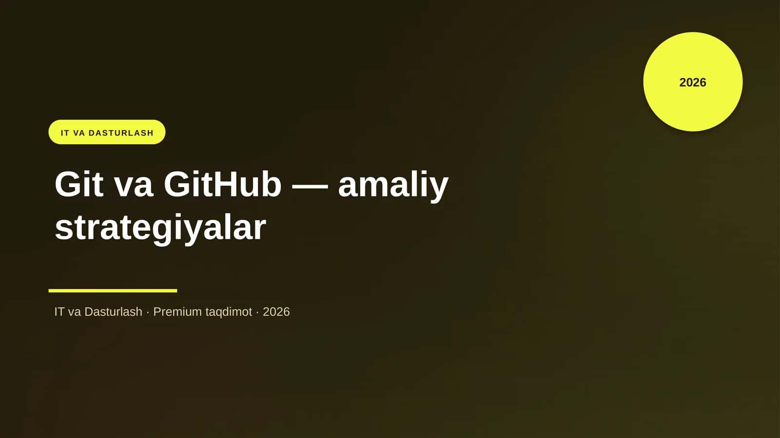 Git va GitHub — amaliy strategiyalar 1