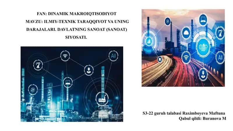 ILMIY-TEXNIK TARAQQIYOT VA UNING DARAJALARI 1