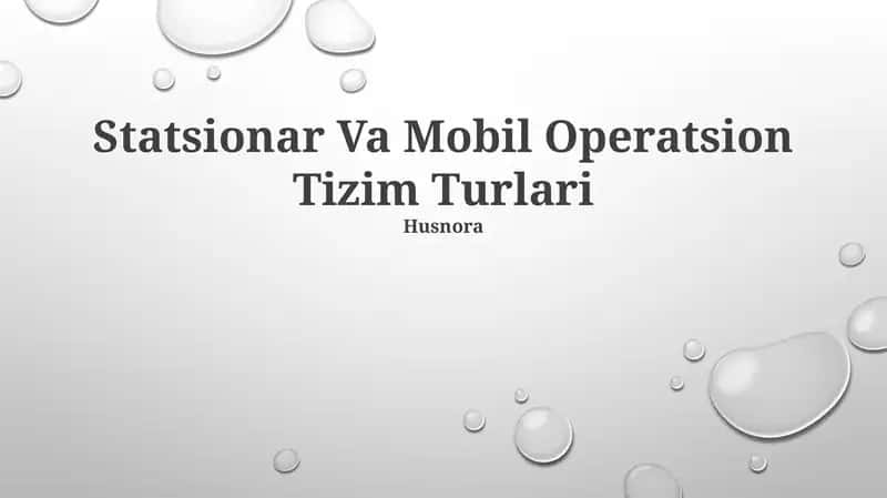 Statsionar Va Mobil Operatsion Tizim Turlari 1