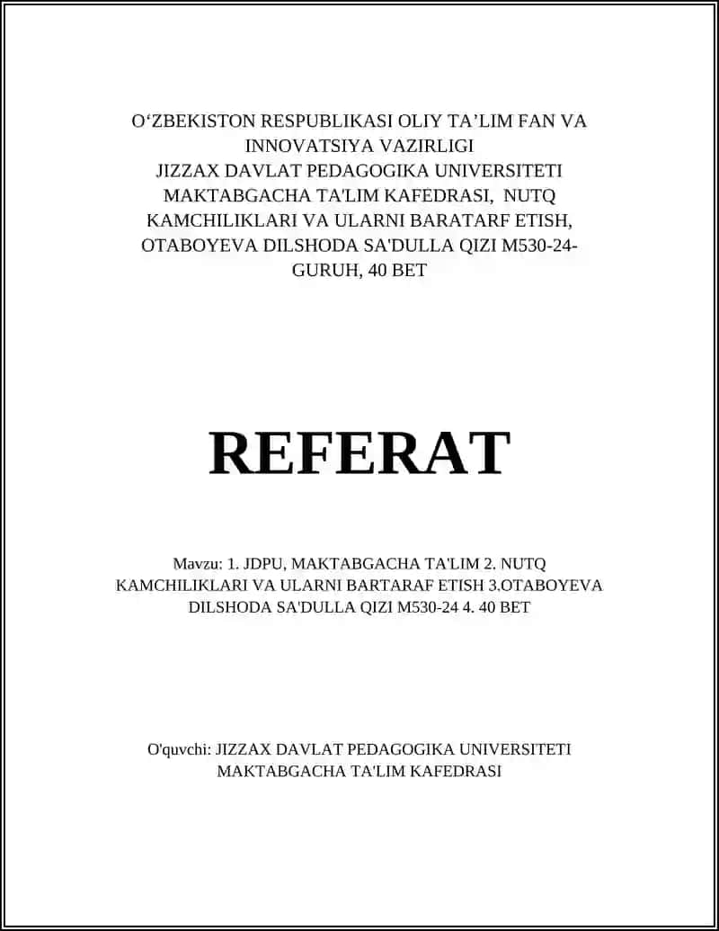 Maktabgacha Ta'limda Zamonaviy Metodlar