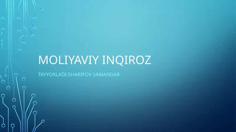 Moliyaviy inqiroz 1