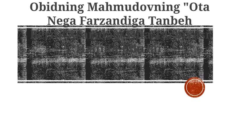 Ota Nega Farzandiga Tanbeh Berdi 1