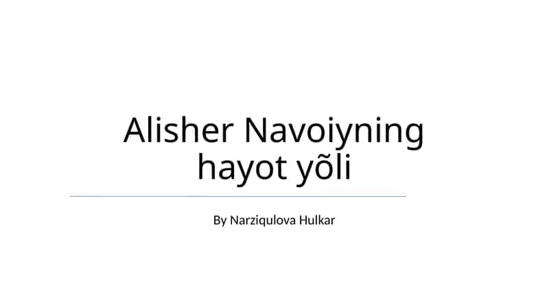 Navoiyning "Xamsa"si 1