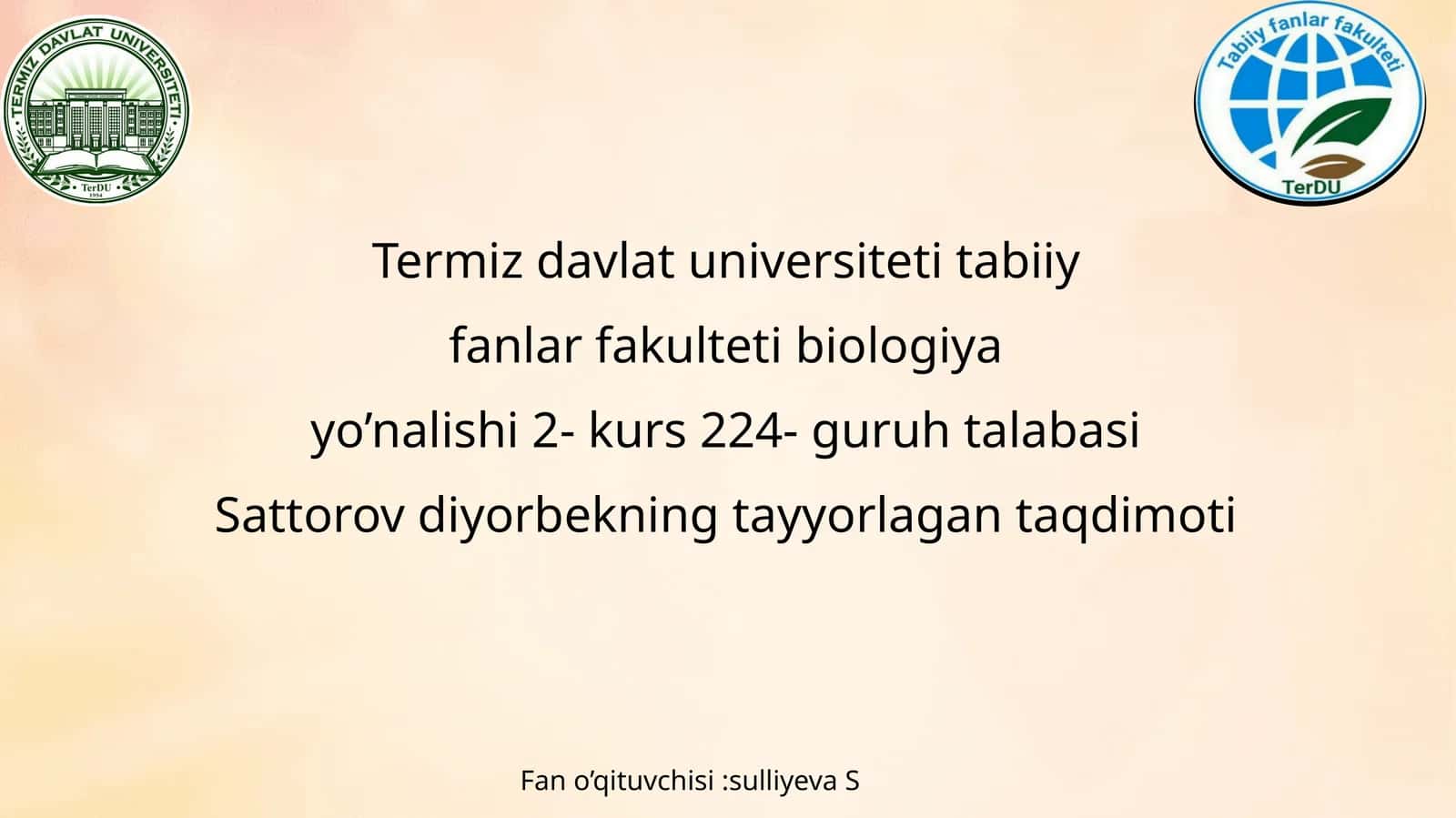 Peptidlarning hosil bo'lishi va kimyoviy tabiati 1