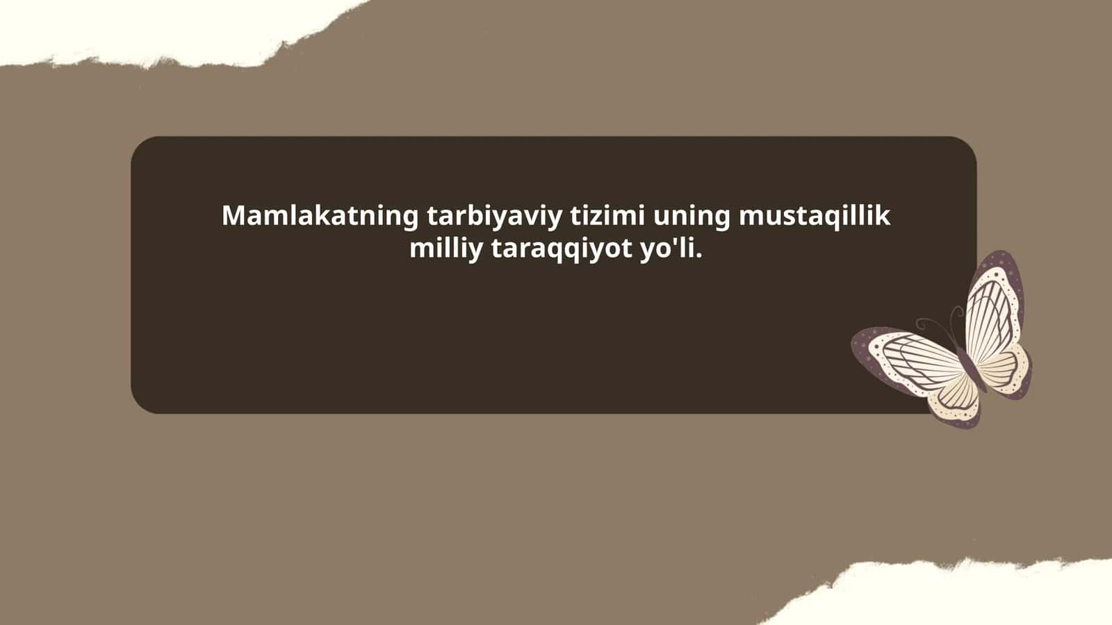Mamlakatning tarbiyaviy tizimi 1