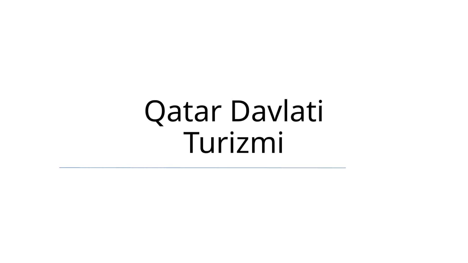 Qatar Davlati Turizmi 1