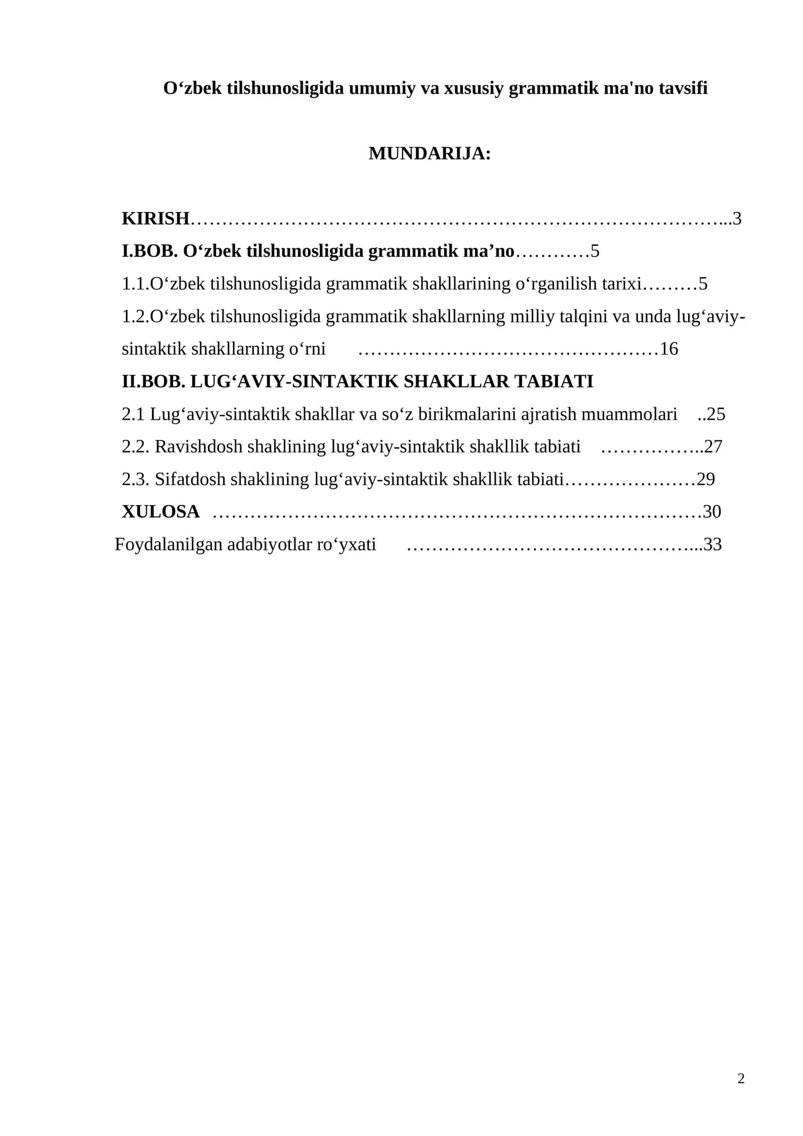 O‘zbek tilshunosligida umumiy va xususiy grammatik ma'no tavsifi 1
