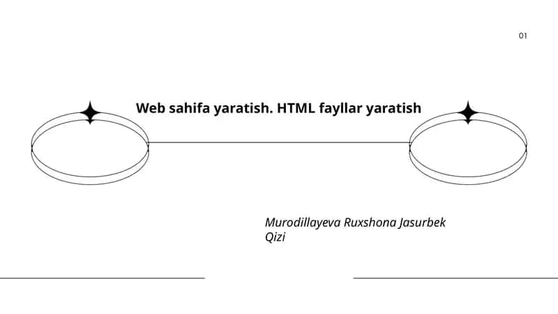 Web sahifa yaratish. HTML fayllar yaratish 1