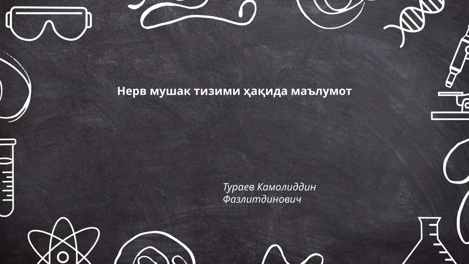 Нерв мушак тизими ҳақида маълумот 1