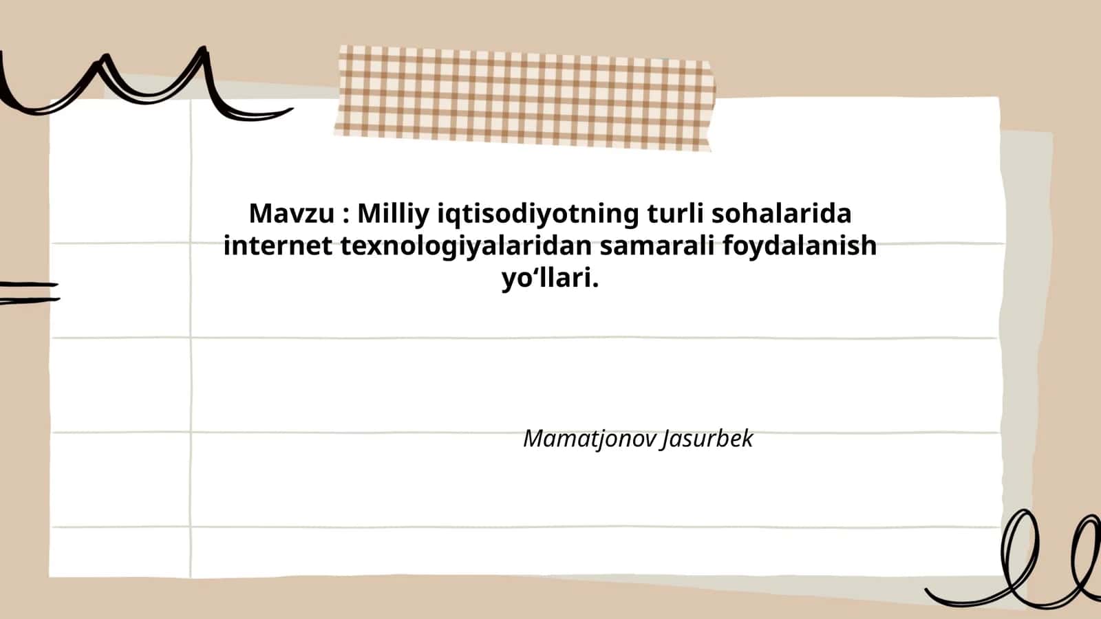 Milliy iqtisodiyotning turli sohalarida internet texnologiyalaridan samarali foydalanish yoʻllari 1