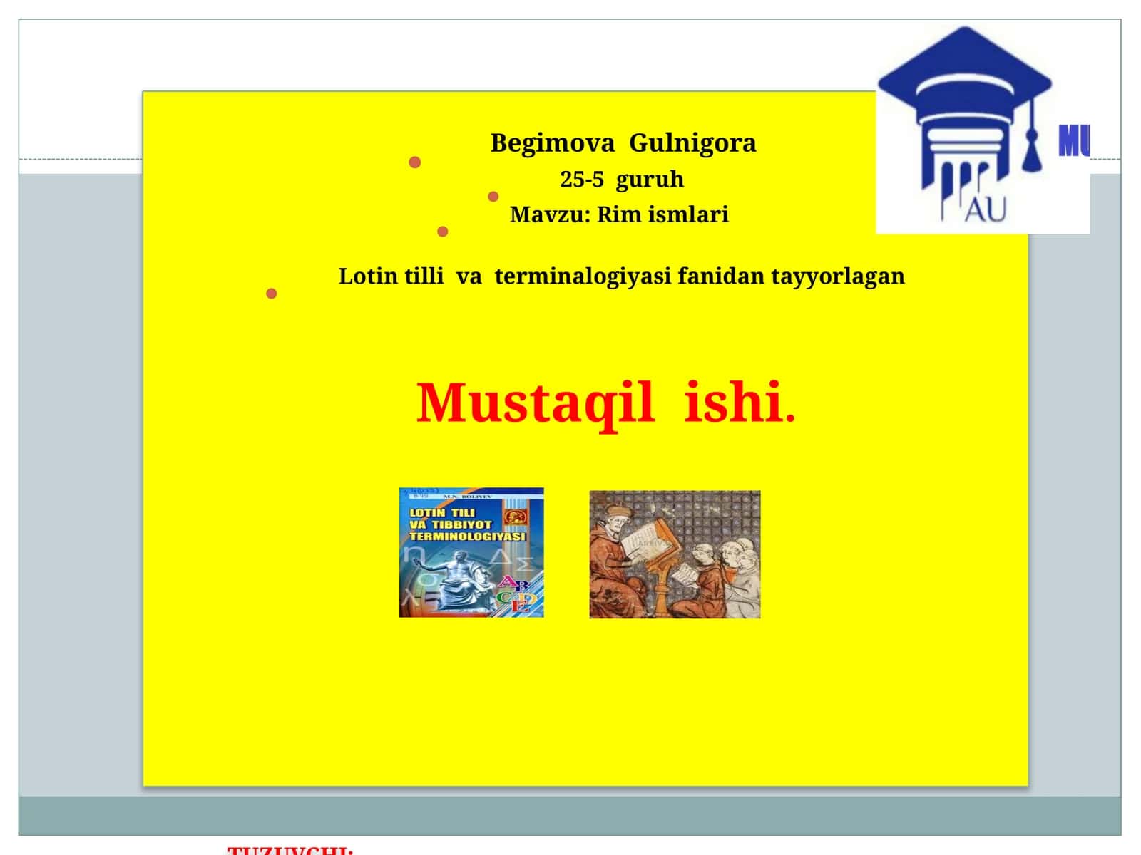 Rimismlar va lotin tili terminologiyasi 1