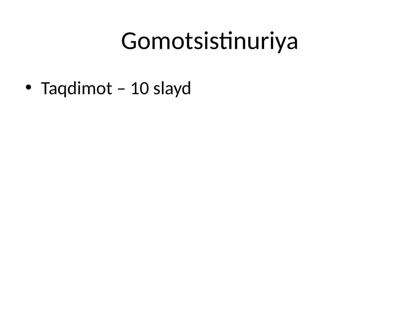 Gomotsistinuriya 1