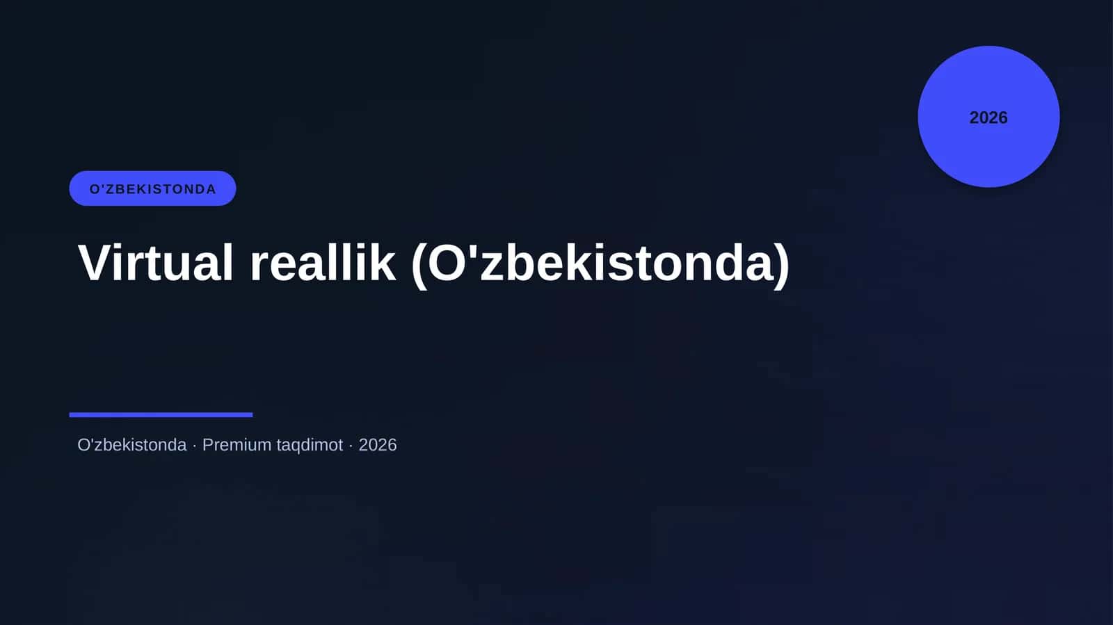 Virtual reallik (O'zbekistonda) 1