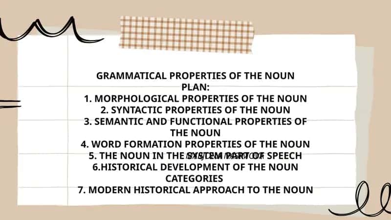 GRAMMATICAL PROPERTIES OF THE NOUN 1