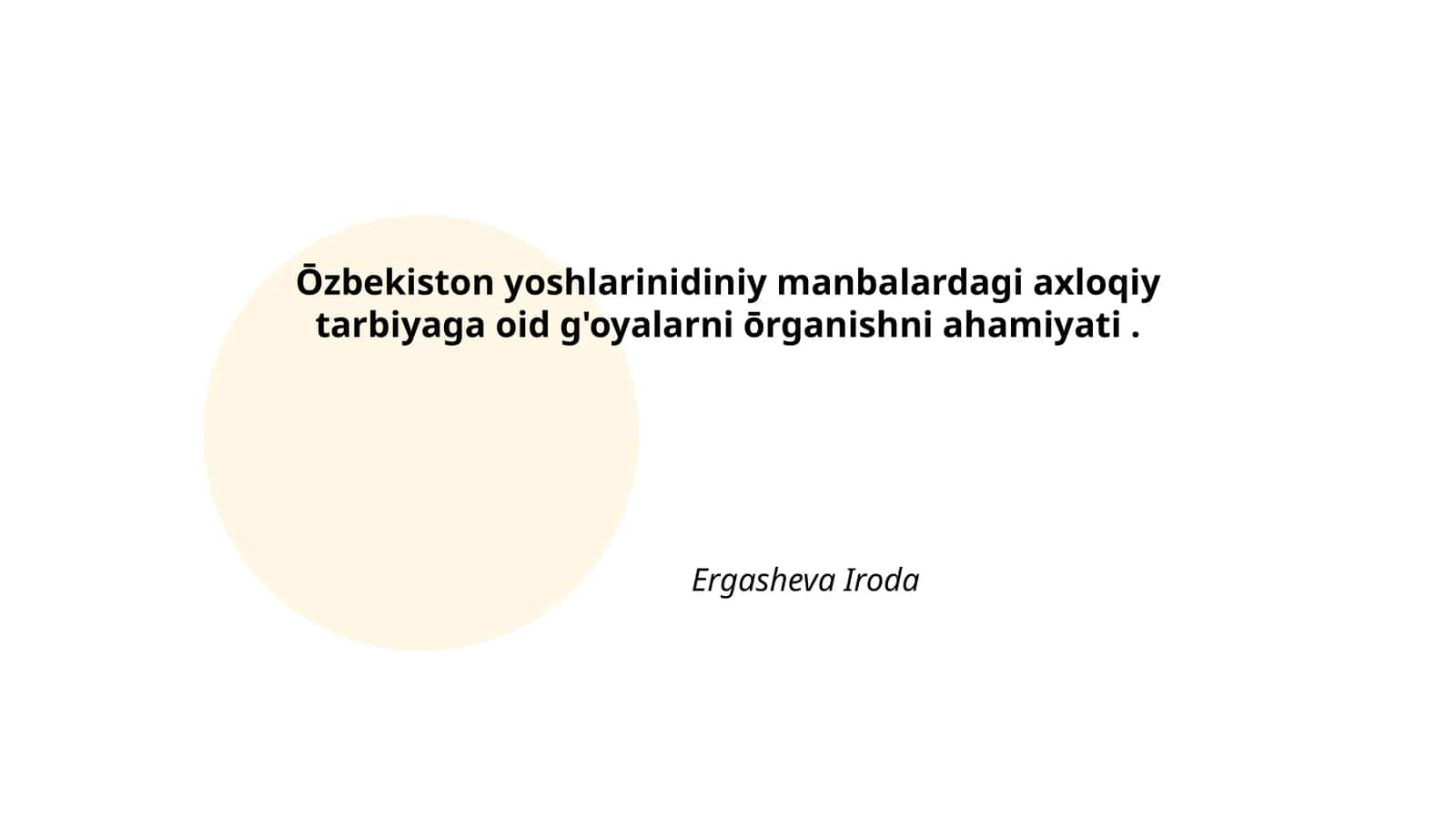 Axloqiy Tarbiya va Diniy Manbalar 1
