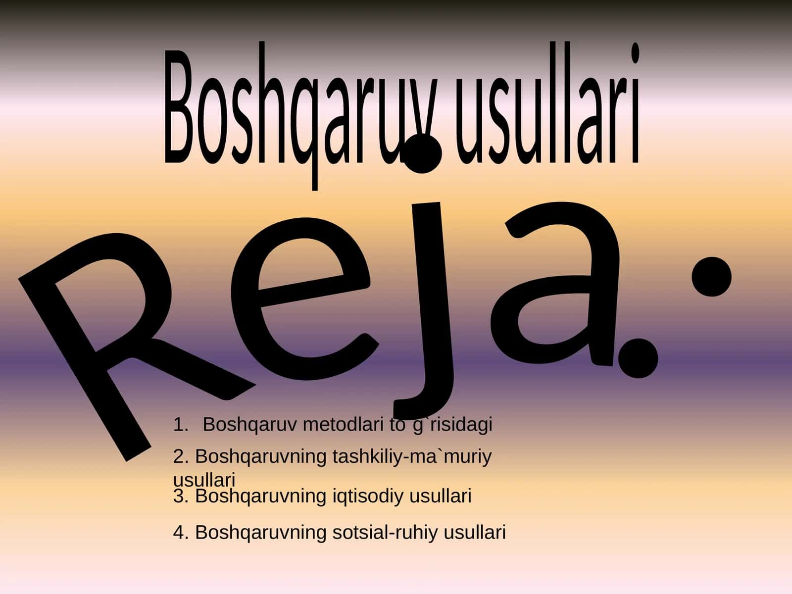 Boshqaruv usullari 1