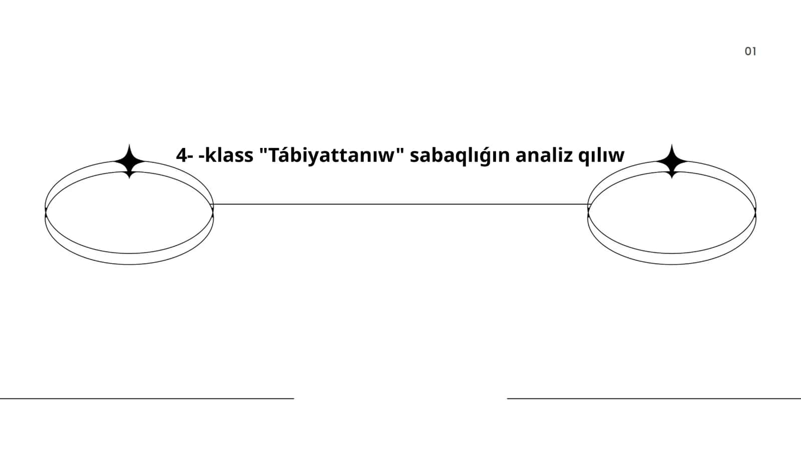 "Tábiyattanıw" sabaqlıǵ 1