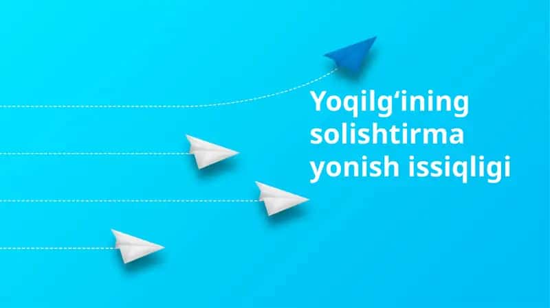 Yonilg'ining solishtirma yonish issiqligi 1