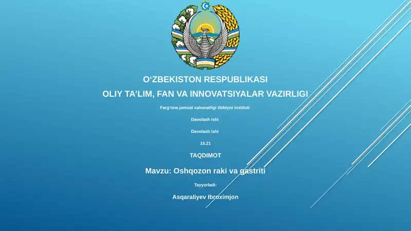 Oshqozon raki va gastriti 1