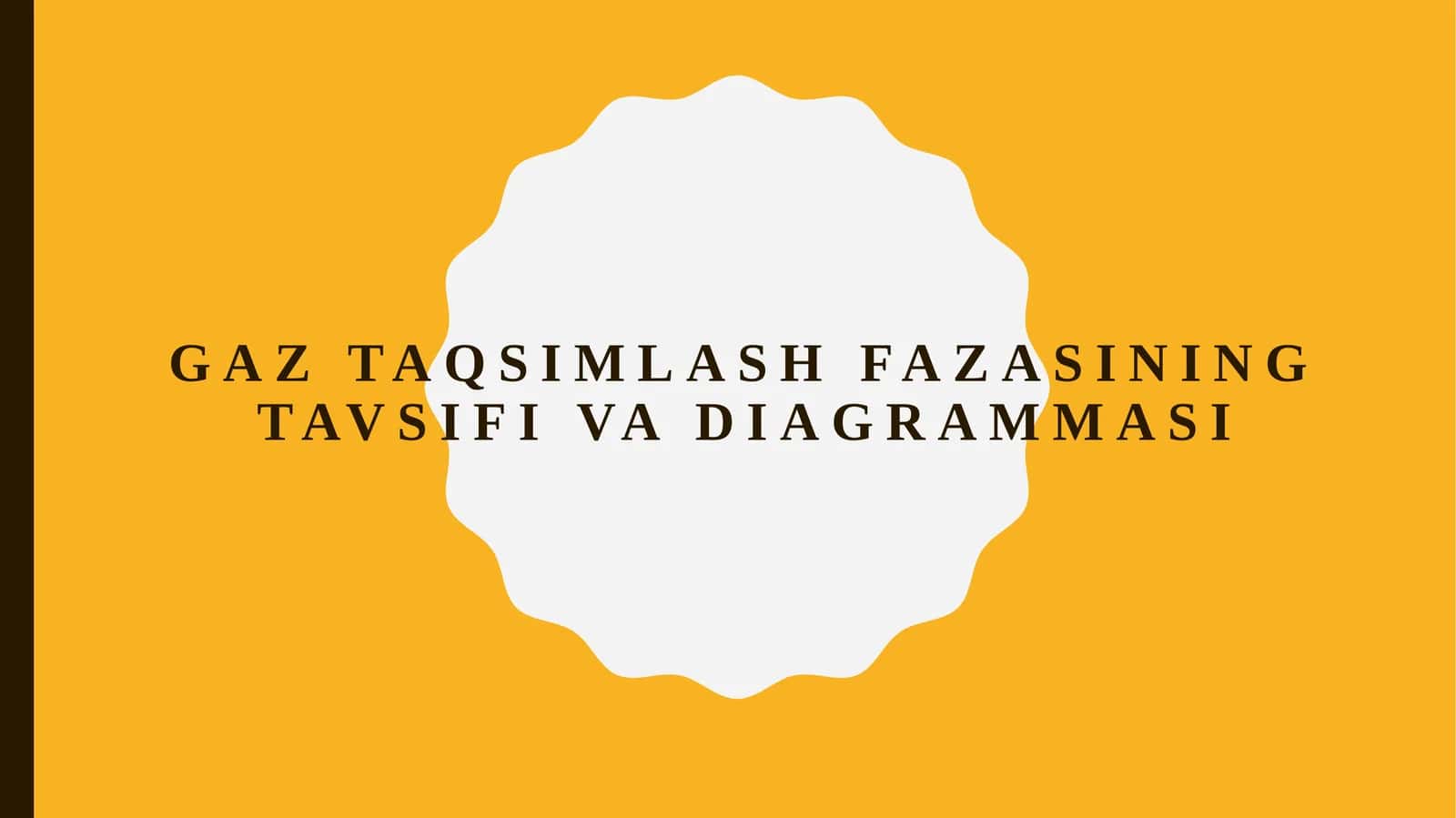 Gaz taqsimlash fazasining tavsifi va diagrammasi 1