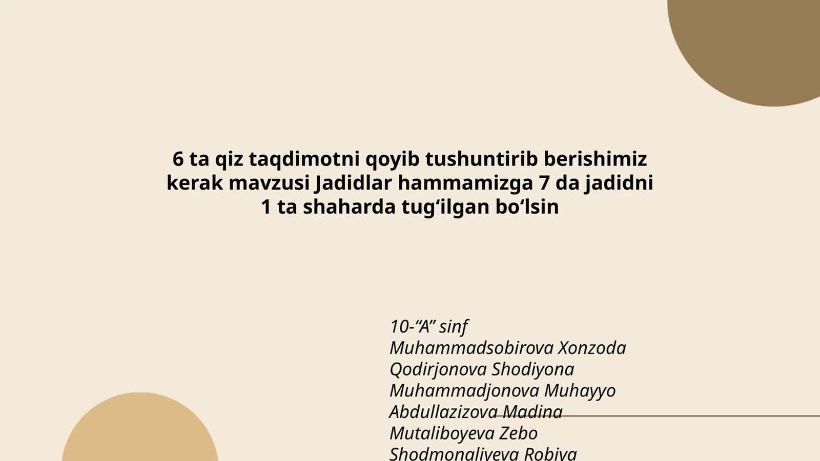Muhammadsobirova Xonzoda 1
