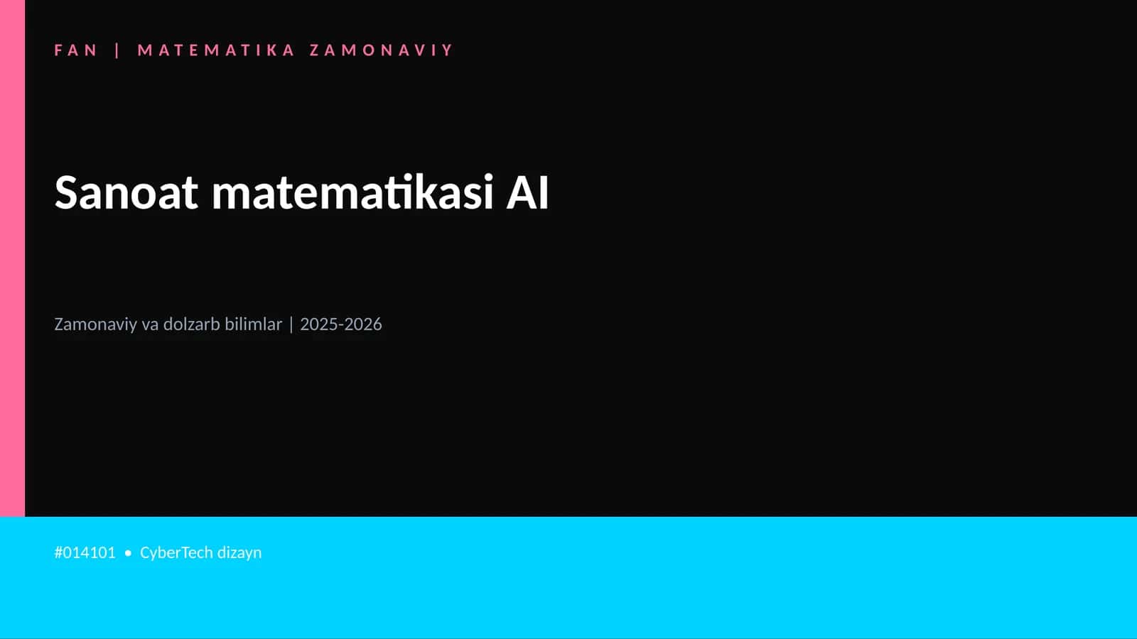 Sanoat matematikasi AI 1
