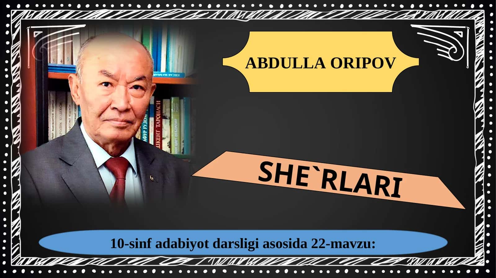 ABDULLA ORIPOV SHE`RLARI «MUNOJOT»NI TINGLAB 1
