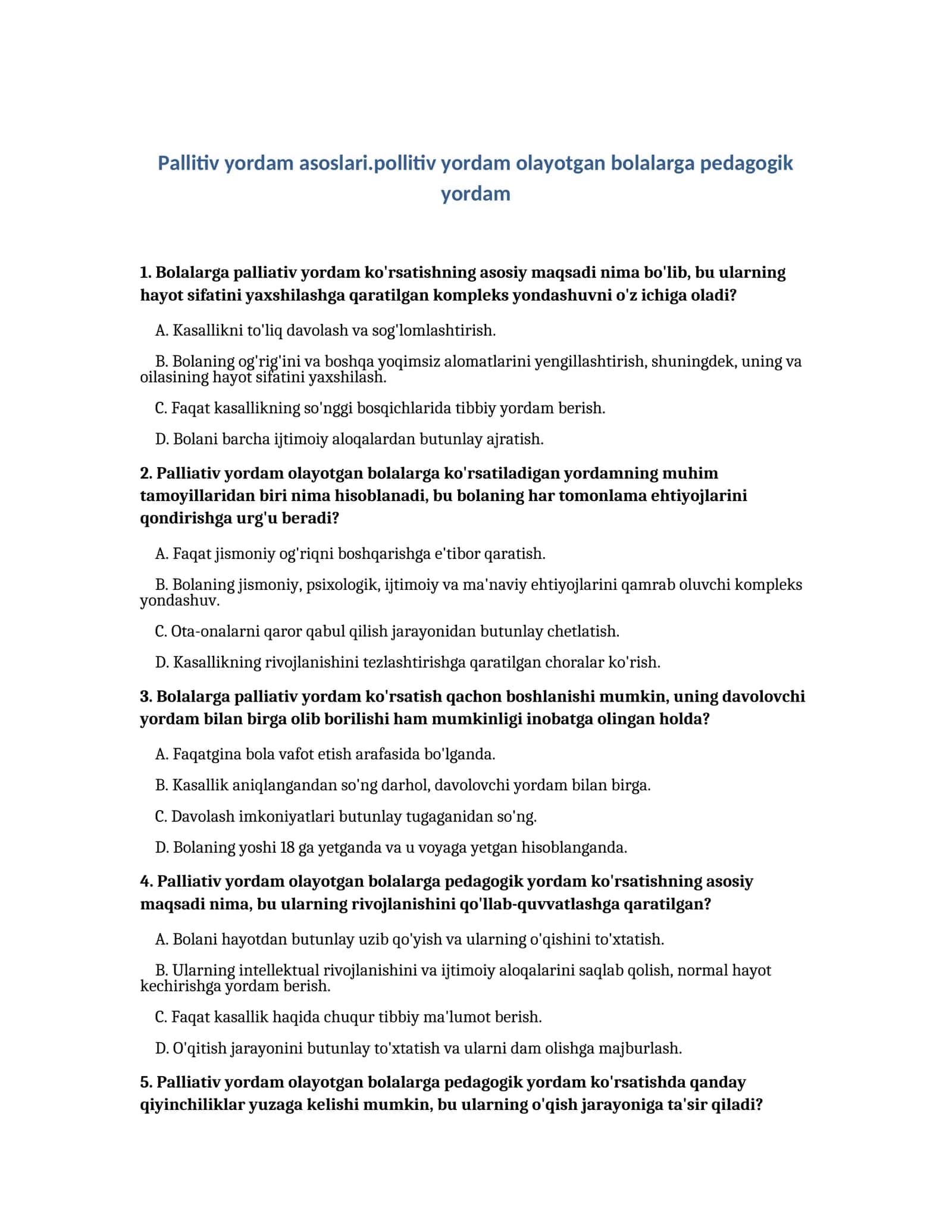 Pallitiv yordam asoslari 1
