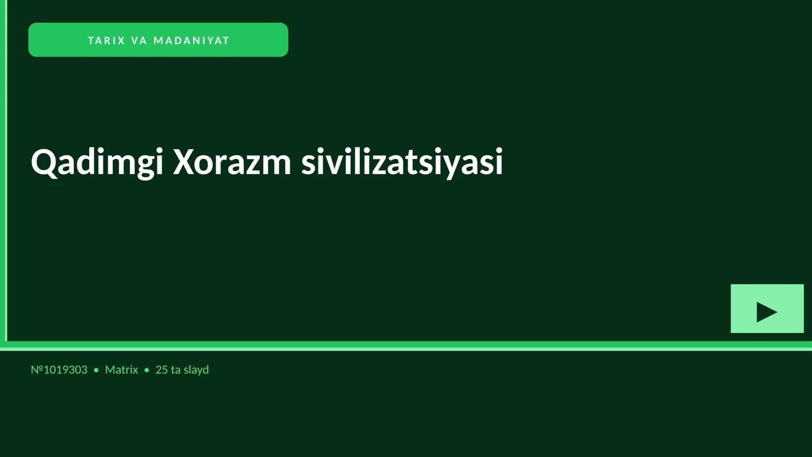 Qadimgi Xorazm sivilizatsiyasi 1