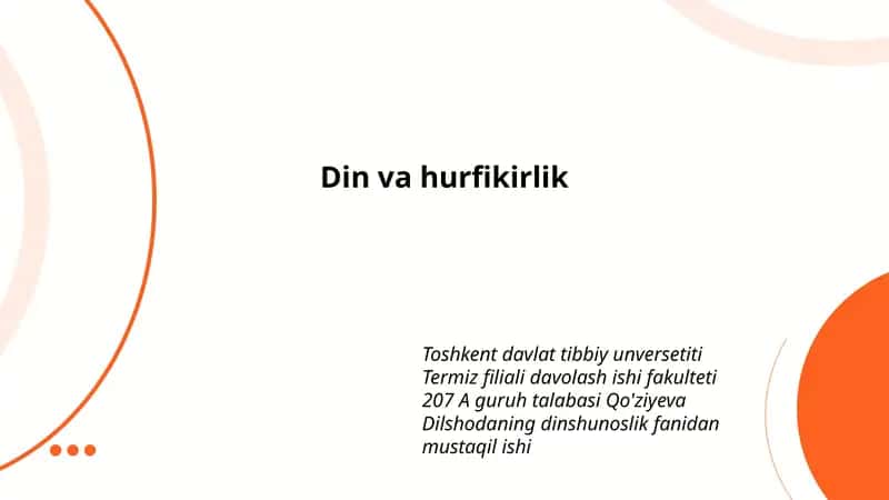 Din va hurfikirlik 1