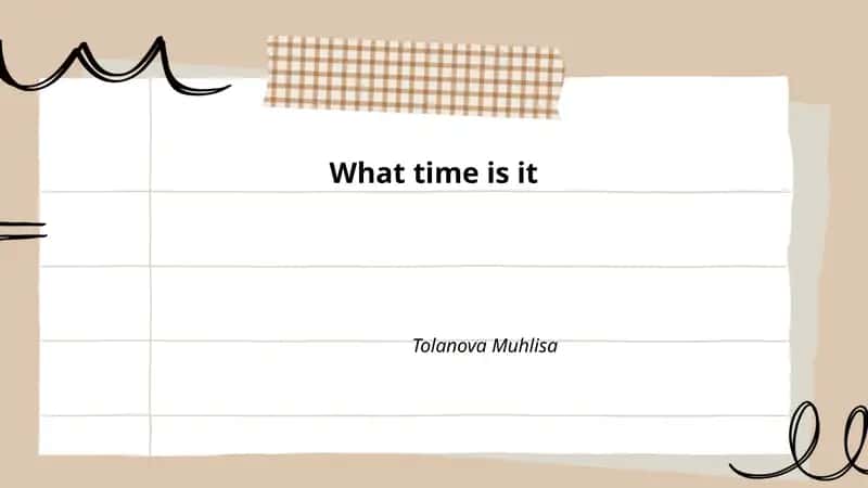 Telling Time 1