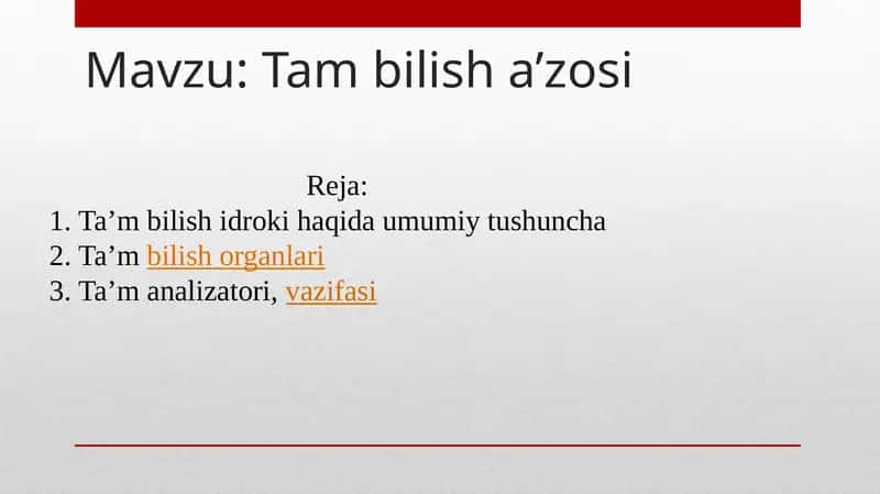 ta'm bilish a'zosi 1