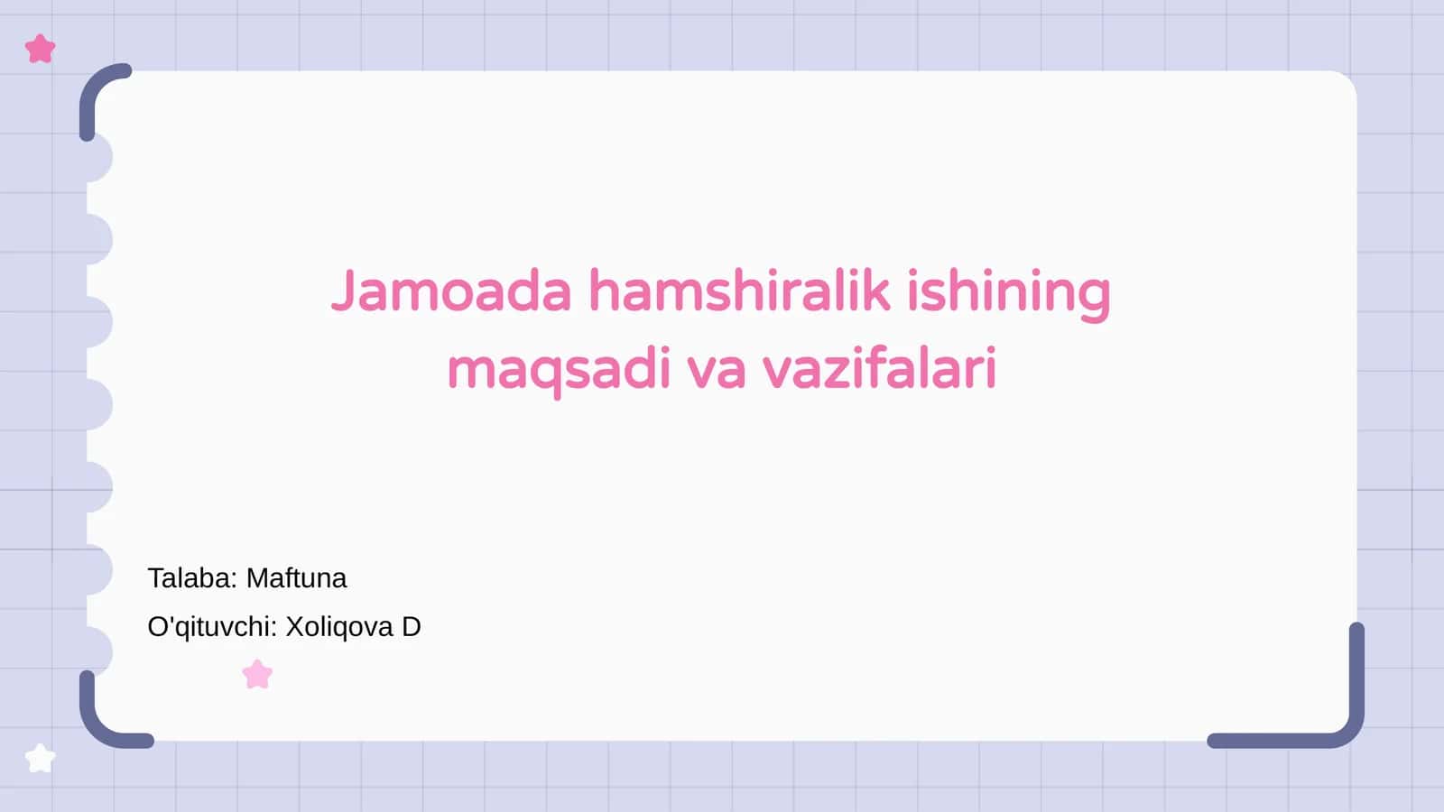Jamoada hamshiralik ishining maqsadi va vazifalari 1
