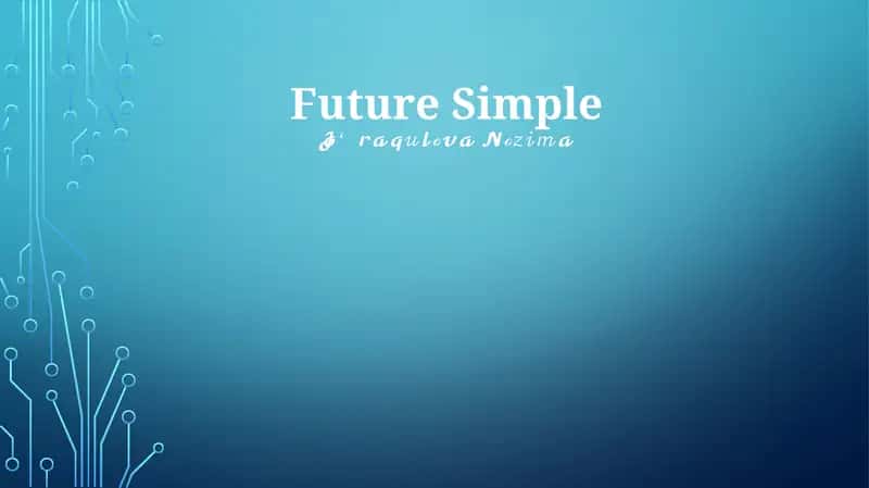 Future Simple 1