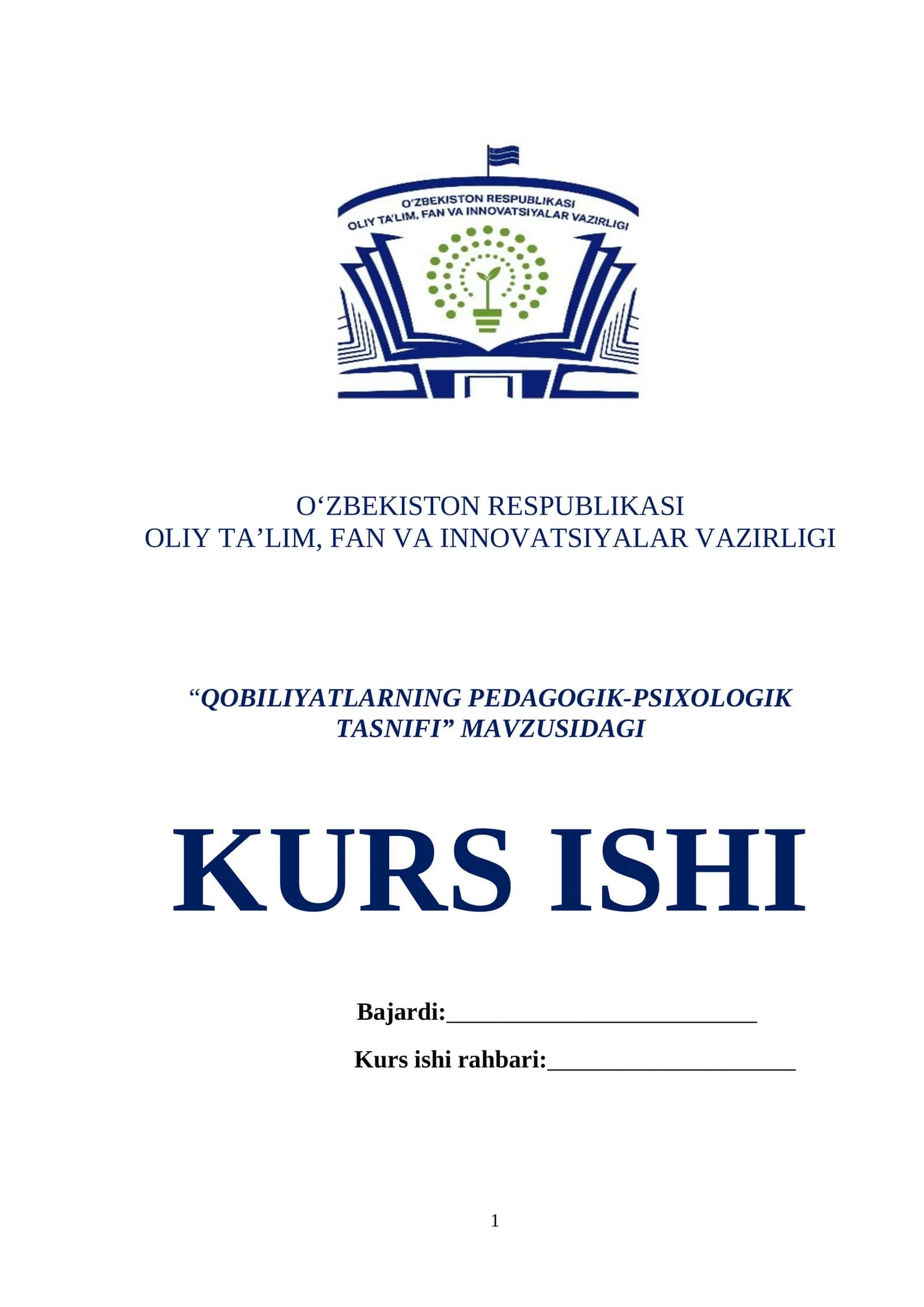 QOBILIYATLARNING PEDAGOGIK-PSIXOLOGIK TASNIFI 1