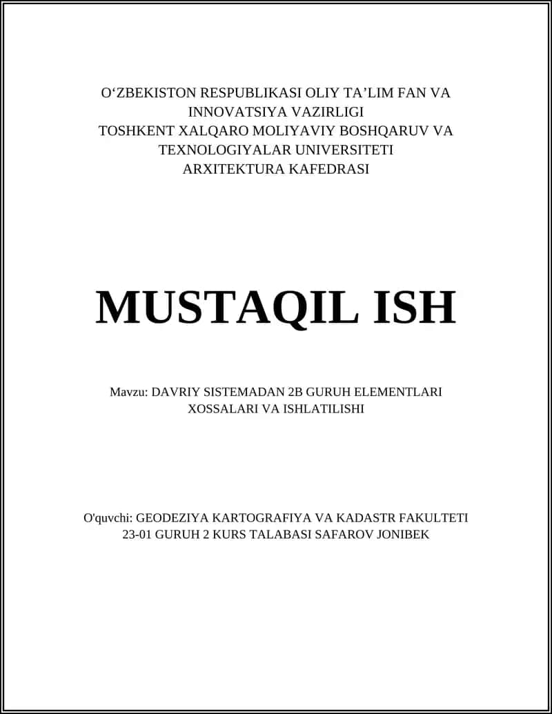 Alyuminiy: Kimyoviy xossalari 1