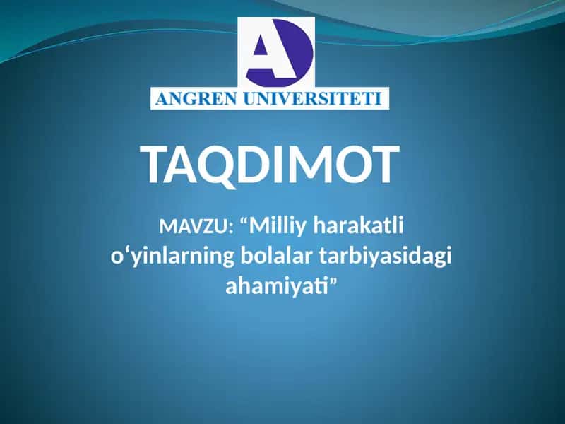 Milliy harakatli o‘yinlarning bolalar tarbiyasidagi ahamiyati 1